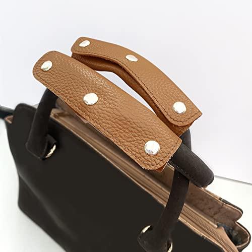 バッグハンドルカバー 本革 2枚セットバッグ 持ち手カバ 滑り止めグリップ付き ー やわらか 汚れや傷を隠す 負担を軽減 男女兼用 メンズ レデ |  | 01