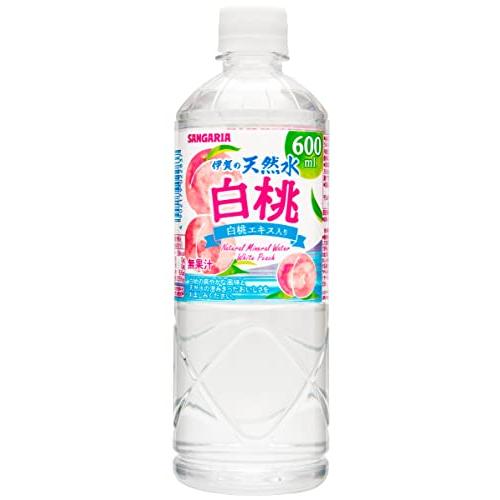 サンガリア 伊賀の天然水 白桃 600ml ×24本 | 