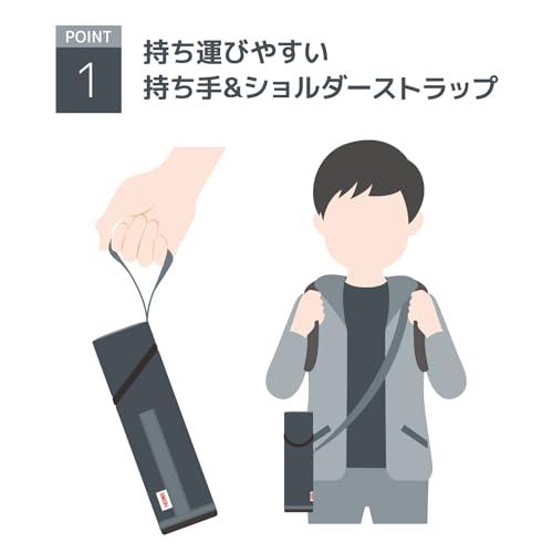 サーモス マイボトルポーチ ストラップ付き 450-600ml用 ブラック APG-502 BK |  | 01