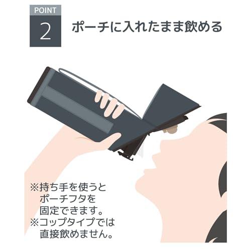 サーモス マイボトルポーチ ストラップ付き 450-600ml用 ブラック APG-502 BK |  | 02