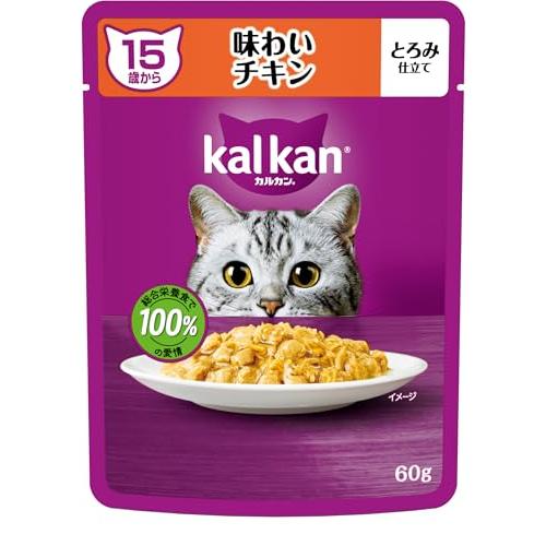 カルカン パウチ 15歳から 60g×12袋 味わいチキン シニア 高齢期 ウェットフード キャットフード 総合栄養食 水分補給 毎日食べること | 