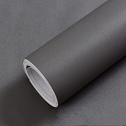 壁紙シール グレー 44.5cmｘ10m リメイクシート 無地 はがせる 防水 壁紙シート カッティングシート リフォームシート 厚手 おしゃれ | 