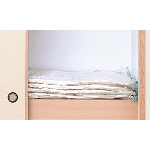 アール(R) 圧縮袋シングルふとん用 圧縮袋 透明無地 90×110(cm) バルブ式 繰り返し使用 2枚 RE-001 |  | 02