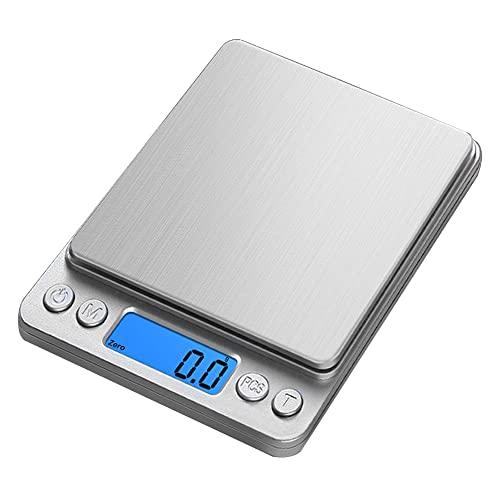 秤 3kg0.1g単位 はかり デジタルスケール 電子秤 バッテリ付き トレー2個付き 簡易日本語取扱説明書付き | 