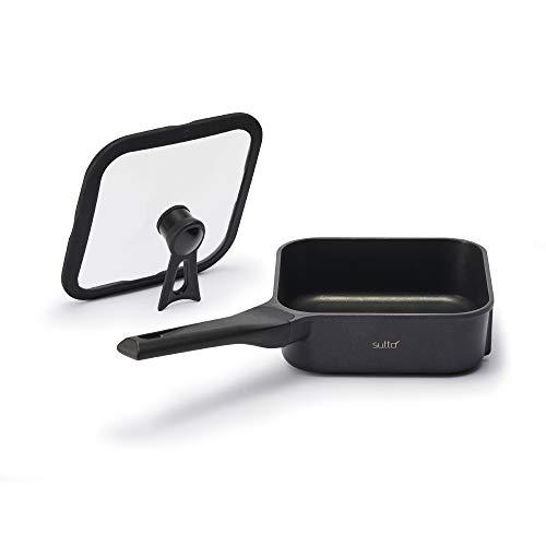 四角いフライパン sutto（スット） 18×6ｃｍ オール熱源対応 (ガス火・IH対応) ブラック 深型 ドウシシャ | 