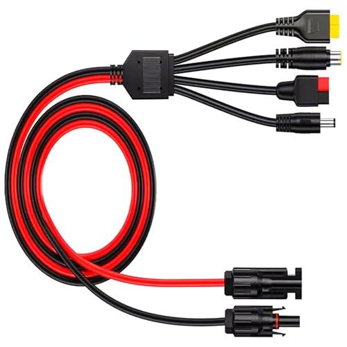 DFsucces 1M 4 in 1 コネクタ ソーラー充電ケーブル XT60アダプター
