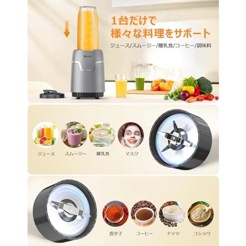 ジューサー ミキサー【2025技術革新版! 1台多役・最大1200Ｗハイパワー？790ML大容量】VEWIOR ブレンダー 氷も砕ける スムージー/野菜/果 ジューサー ミキサー2025技術革新版! 1台多役・最大1200Wハイパワー