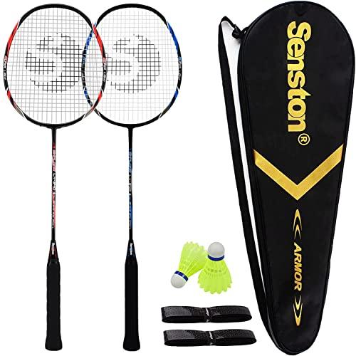 Senston 2本組みバドミントンラケットセットカーボンファイバー Senston 2本組みバドミントンラケットセットカーボンファイバー