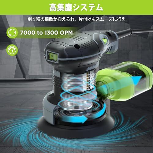 【新品】WORKPRO サンダー ランダムサンダー 13000RPM 6段階調速 WORKPRO サンダー ランダムサンダー 13000RPM 6段階調速 高集塵