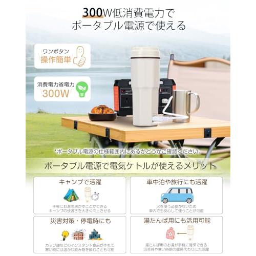 Aliliy 電気ケトル ポータブル トラベルケトル 小型 400ML 100V Aliliy 電気ケトル ポータブル トラベルケトル 小型 400ML 100V