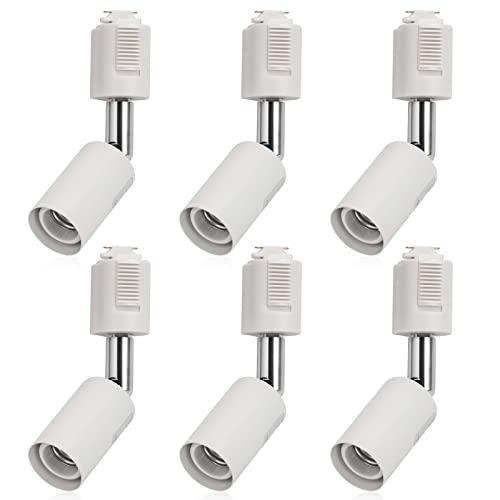 DiCUNO ライティングバー用スポットライト E17口金 配線ダクトレール用器具 ライティングレール LED対応 ホワイト 6個セット （電球 | 