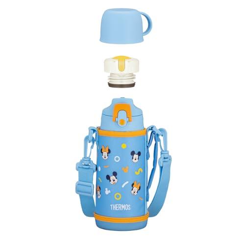 サーモス 水筒 真空断熱2ウェイボトル 0.6L/0.63L ブルーオレンジ 直飲み コップ付き 子供用 通園通学 FJJ-602WFDS BL | 