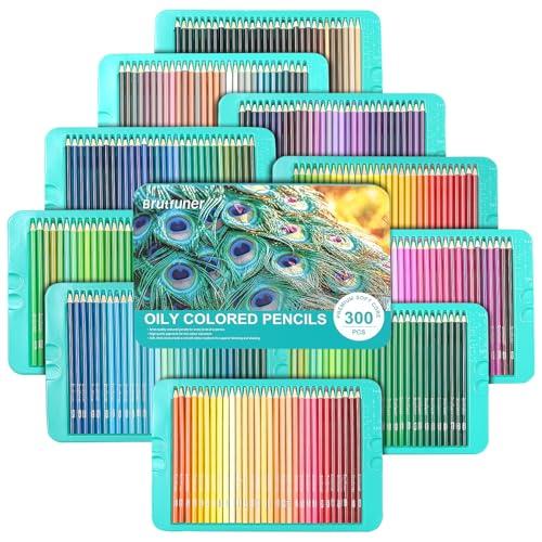 色鉛筆 300色セット 油性色鉛筆 プロ専用ソフト芯色鉛筆セット 子供から大人、アーティストまで理想的な塗り絵と絵画に | 