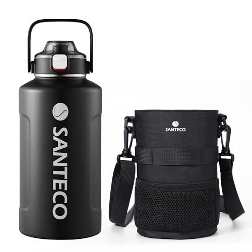 SANTECO 真空断熱 水筒 大容量 保冷 保温 1900ML ステンレスボトル