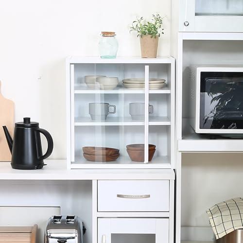 食器棚　キッチン収納　ホワイト ニトリ ミドルレンジボード キッチンカウンター 白 ホワイト 食器棚 白