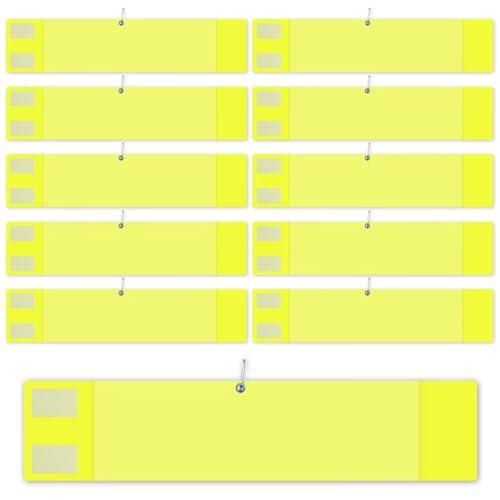 腕章 紙差し込み式 安全ピン付き マジックテープ 自治会 学校 撮影 スタッフ 町内会 イベント用 10枚セット (黄色) | 