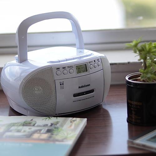 オーム電機AudioComm CDラジカセ ラジオ プレーヤー カセット