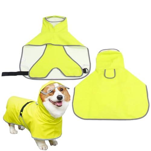 GIIPET-犬用レインコート 2WAYペット用レインコート 犬 猫 完全防水 速乾 犬ドッグカッパ ポンチョ 梅雨対策 透明帽子付き 着脱簡単 | 