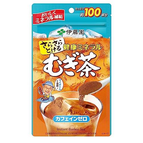伊藤園 さらさらとける 健康ミネラルむぎ茶 80g 粉末 チャック付き袋タイプ | 