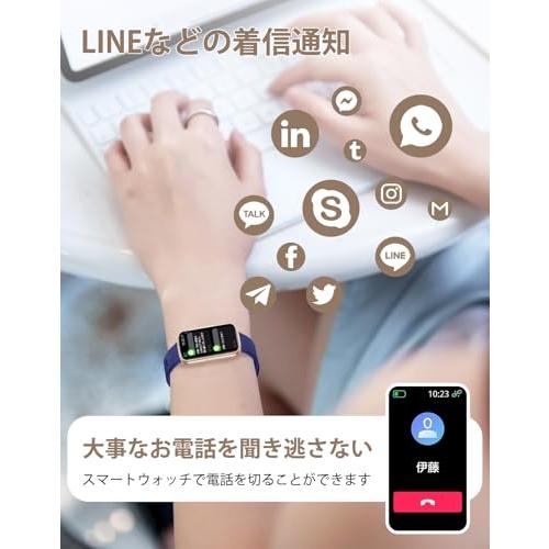 SHANG WING スマートウォッチ レディース リストバンド 型 腕時計 iPhone/Android対応 Smart Watch 着信通知 |  | 02