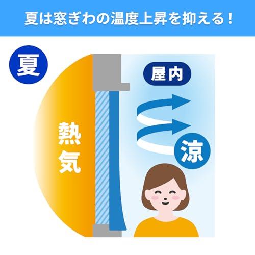 ニトムズ 省エネ カーテンライナー 夏涼しく 冬あったかい カーテンレールに取り付けるだけ 電気代節約 窓 オールシーズン 夏冬兼用 断熱 透明 |  | 02