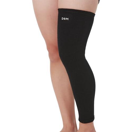 [ディーアンドエム] 膝サポーター バレーボール ロング 黒 左右兼用 １個入 日本製 フリーサイズ ＃896 ひざももスーパーロング 膝 もも | 