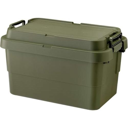 リス(RISU) 収納ボックス トランクカーゴ 50L グリーン 日本製 TC-50S コンテナ ボックス スタッキング 屋外収納 キャンプ 防 | 