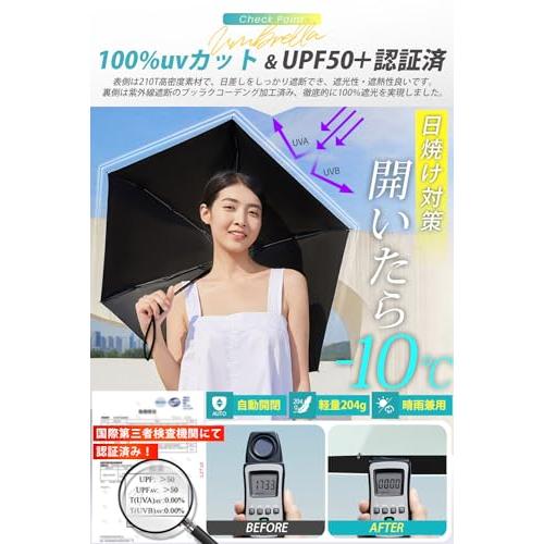 194g超軽量・風に強い高強度アルミ製傘骨 日傘 uvカット 折り畳み UPF50＋認証済み・ワンタッチ自動開閉・錆が発生しにくい 折りたたみ傘 |  | 01