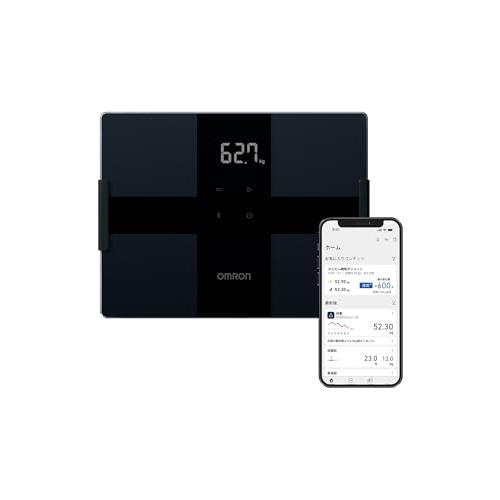 オムロン 体重 体組成計 カラダスキャン ブラック KRD-503T-BK スマホ連動 データ自動転送 自動認識 乗るだけで測定開始 内臓脂肪レ | 