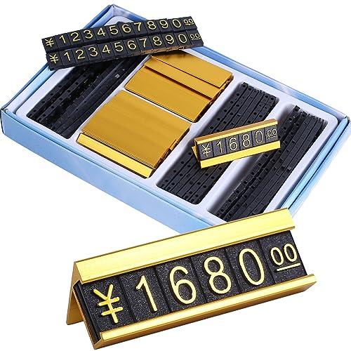 プライスカード プライスキューブ セット プライスプレート 値札 キューブ 金額表示 価格表示 (金) | 