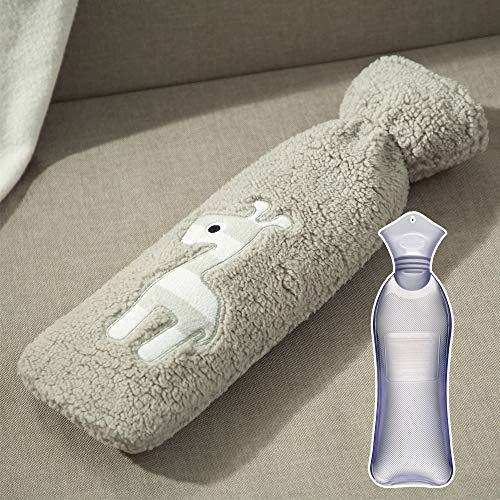 TONGMO 湯たんぽ お湯入れ ゆたんぽ ボトル かわいいカバー付き 容量 850ML 小型の湯タンポ 電気不要 柔らか 防寒グッズ あったか | 