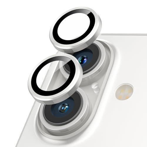 Podick カメラフィルム iPhone 16/16 Plus用 カメラカバー 9H強化ガラス アルミ合金 アイフォン16/16Plus用 カ | 