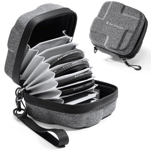 K&F Concept フィルターケース 10枚用 フィルター径82mmまで対応 円形フィルターケース カメラ 一眼レフ フィルターレンズケース | 