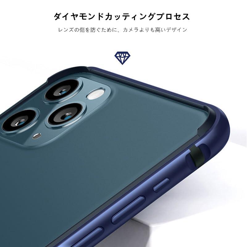 YMXPYiPhone16 アルミバンパー ケース メタル+シリコン フレーム 二重構造 レンズ保護 軽量 ストラップ穴 耐衝撃 バンパー (ブ |  | 01