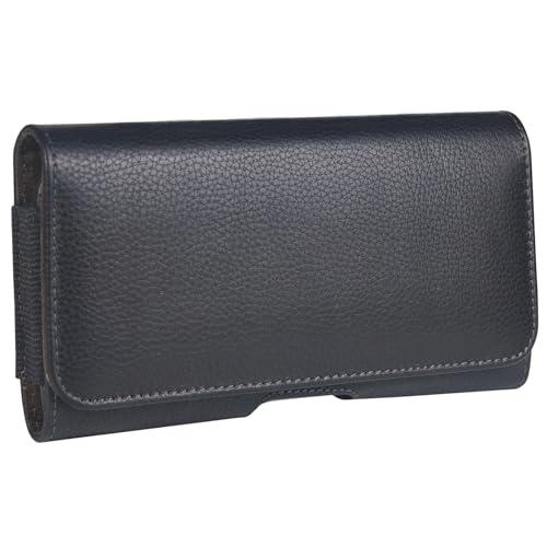 スマホ ベルトケース QBeau スマホホルダー ベルト スマホケース ベルト通し 携帯ホルダー 携帯ケース 携帯ポーチ 横型 革 マグネット開 | 