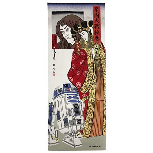 丸眞 手ぬぐい STAR WARS スターウォーズ 浮世絵風/アミダラとR2-D2 綿100% 日本製 2535030100 | 
