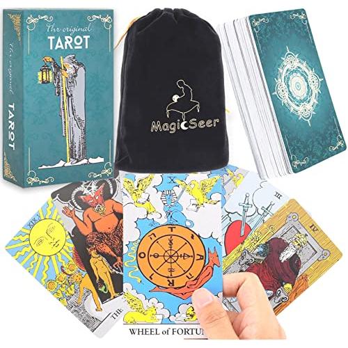 MagicSeer タロットカード 78枚 丈夫な大型ボーダレスデッキ