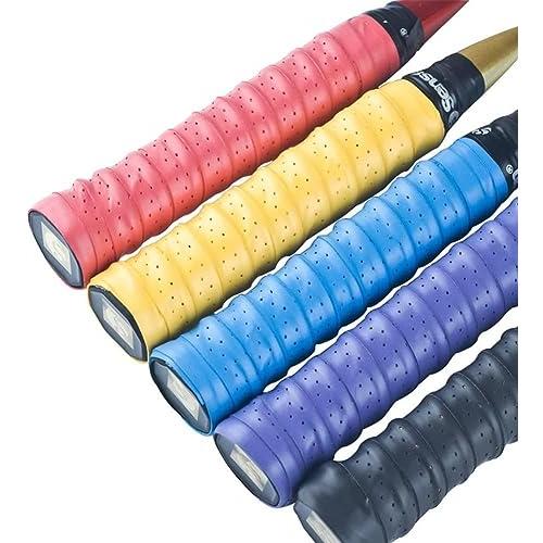 Senston テニスバドミントングリップテープ滑り止め 多孔型 超吸収タイプグリップ 5本入 | 