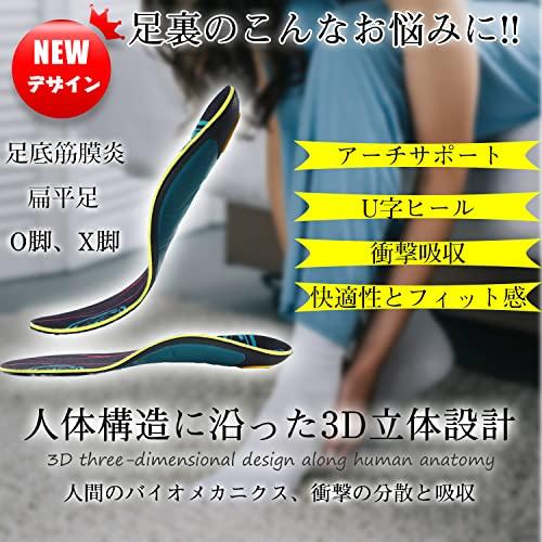 kozzim「足部セラピスト推奨」超薄型 アーチサポートインソール 低アーチ/足底筋膜/平足に適しています 衝撃吸収 スポーツ 立ち仕事 消臭 |  | 01
