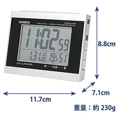 CASIO(カシオ) 目覚まし時計 電波 デジタル ダブルアラーム 温度 湿度 カレンダー 表示 シルバー DQD-710J-8JF9.1×11 |  | 02