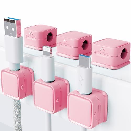 ケーブルクリップホルダー、磁気デスクコード収納器6パックセット、隠す携帯充電ケーブルキーパー、コード 固定、再利用な粘着ワイヤーチャージャーホル | 