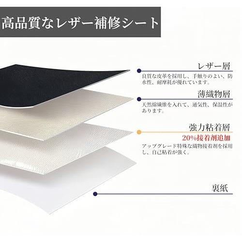 HIHIMARVEX 合皮 補修シート 大判 40CM *150CM 強粘着 レザー補修シート 合皮補修パッチ 合皮補修テープ ソフト手触り 良 |  | 01