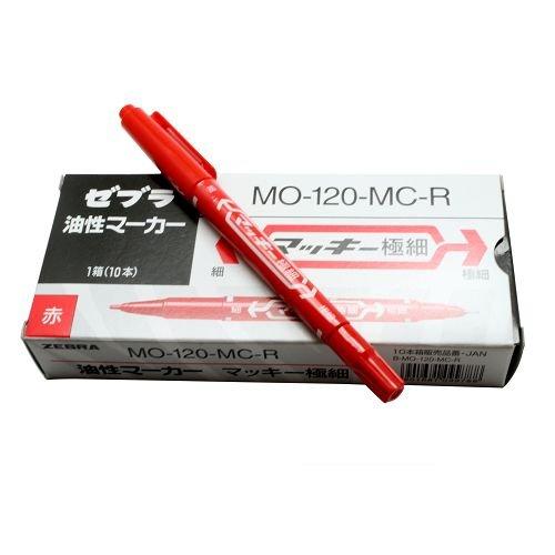 ゼブラ(ZEBRA) 油性ペン マッキー 極細 赤 10本 B-MO-120-MC-R |  | 02