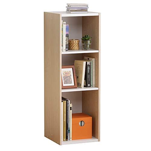 アイリスオーヤマ オープンシェルフ・ラック ホワイト/ライトメープル 幅30×高さ90cm UB-9030 | 