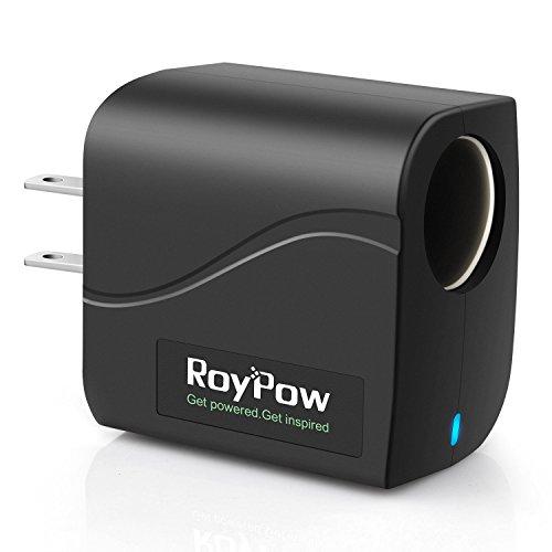 RoyPow 電源変換アダプター 24W 12V2A AC-DCアダプター 110V/120V から 12V 車用シガーライターソケット 出力2 | 