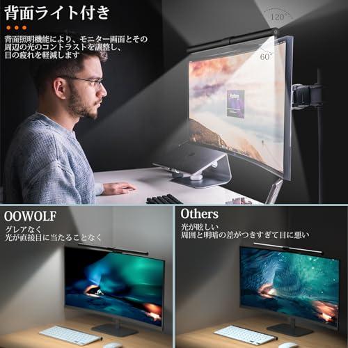 OOWOLF モニターライト 51cm 高演色CRI98+ PCモニター 掛け式ライト 無段階調光調色 背面ライト付き USBライト ブルーライ |  | 01