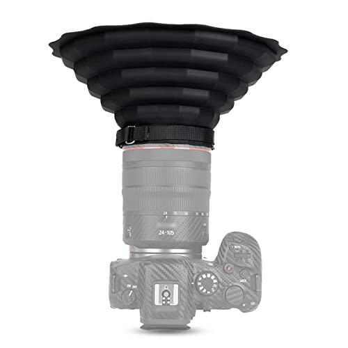 アップグレード版JJC シリコンレンズフード 夜景撮影 窓ガラスの映り込みを防止 カメラ用レンズフード 簡単装着 柔軟性 水洗い 外径73mm~ | 