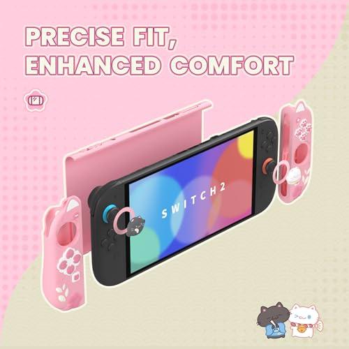PlayVital Switch 2用保護カバーセット switch2ドック対応 猫耳＆肉球