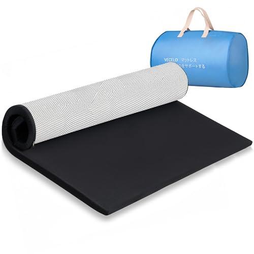 VECELO マットレス 幅140×奥行200×厚さ3cm 高反発 ダブル 敷布団 防ダニ 抗菌防臭 通気性 圧縮梱包 一人暮らし 耐久性 腰の | 