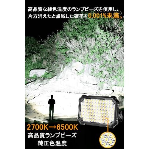 作業灯 LEDライト 投光器 ワークライト 高輝度12000mAh 4000LMType-C